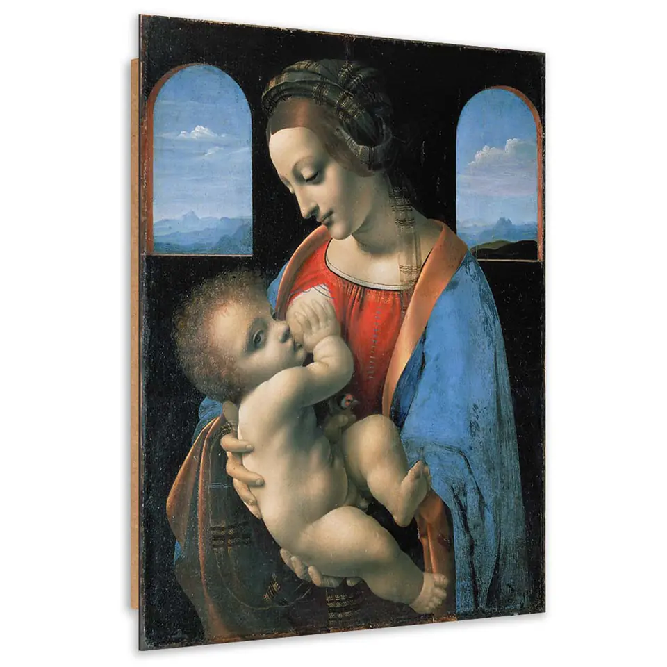 ⁨Obraz Deco Panel, Madonna Litta - Da Vinci reprodukcja (Rozmiar 80x120)⁩ w sklepie Wasserman.eu