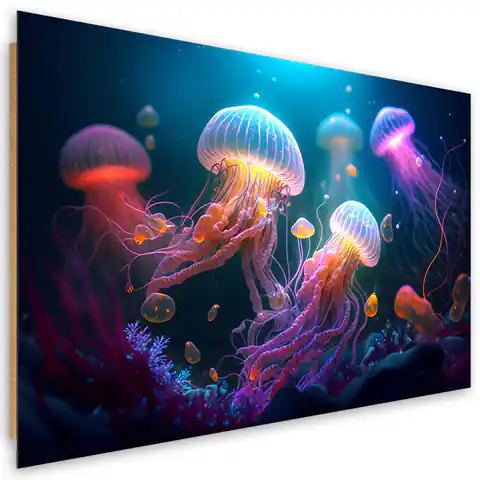 ⁨Obraz deco panel, Meduza Neon Abstrakcja (Rozmiar 120x80)⁩ w sklepie Wasserman.eu