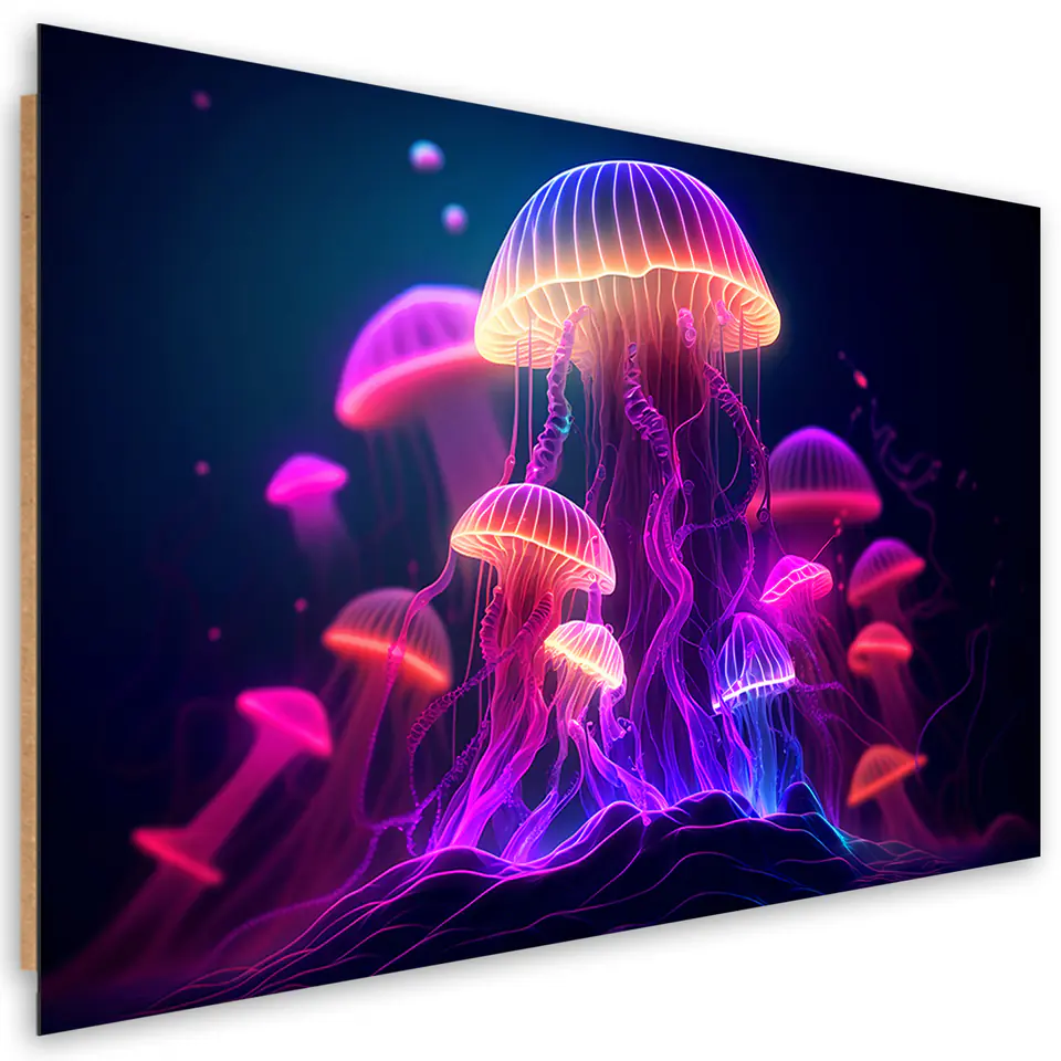 ⁨Obraz deco panel, Neonowa abstrakcja (Rozmiar 60x40)⁩ w sklepie Wasserman.eu
