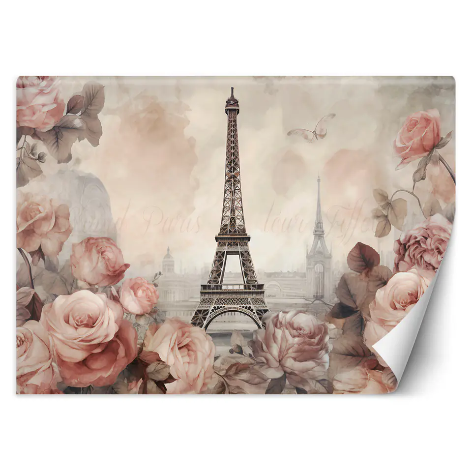 ⁨Fototapeta, Wieża Eiffla Shabby Chic (Rozmiar 100x70)⁩ w sklepie Wasserman.eu