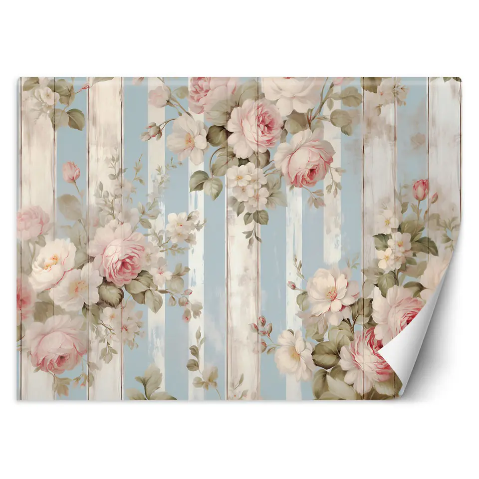 ⁨Fototapeta, Kwiaty Shabby Chic (Rozmiar 200x140)⁩ w sklepie Wasserman.eu
