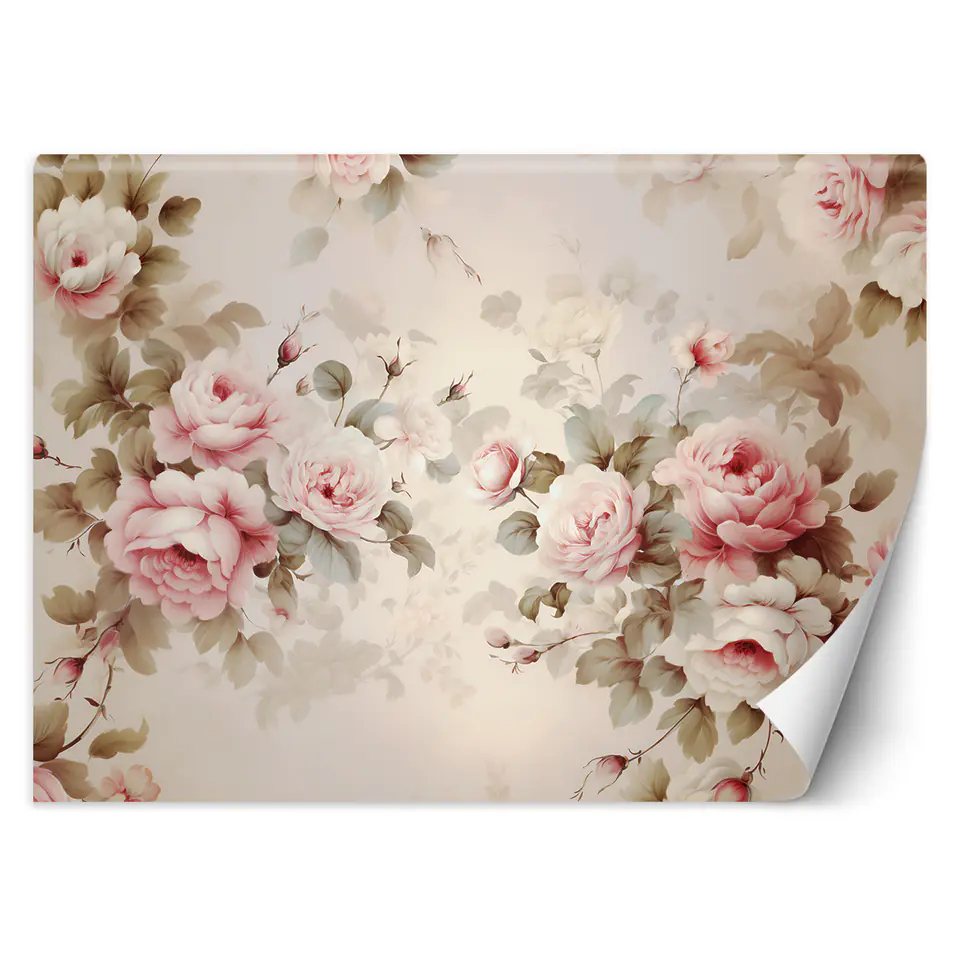 ⁨Fototapeta, Roże Shabby Chic (Rozmiar 350x245)⁩ w sklepie Wasserman.eu
