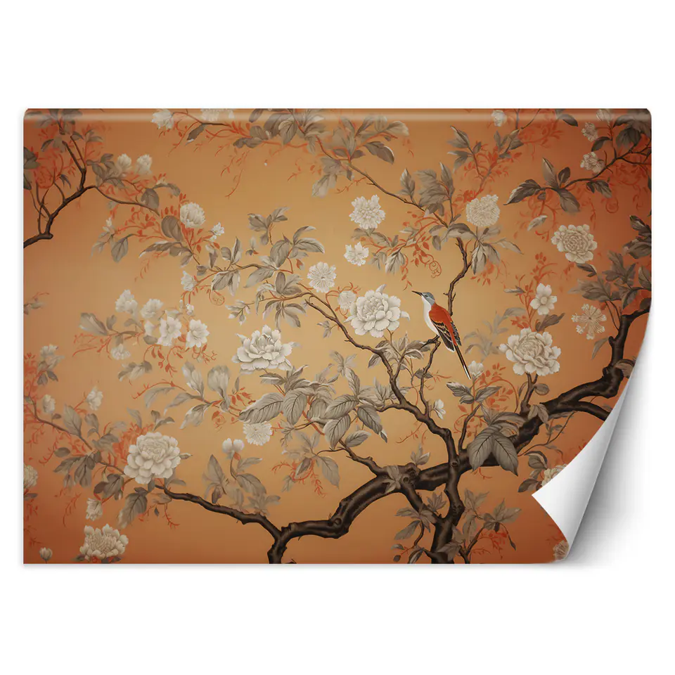 ⁨Fototapeta, Ptak Drzewo Chinoiserie (Rozmiar 300x210)⁩ w sklepie Wasserman.eu