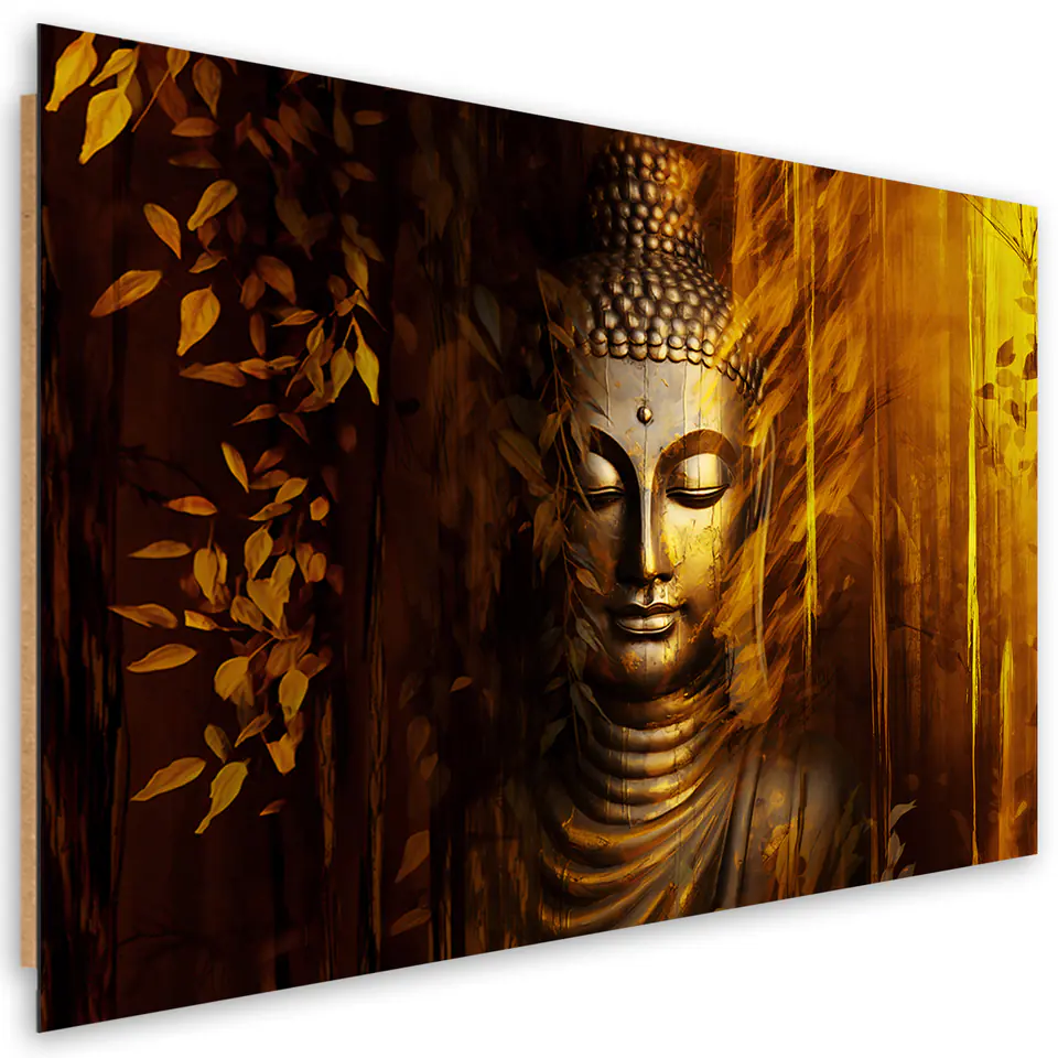 ⁨Obraz Deco Panel,  Złoty Budda (Rozmiar 60x40)⁩ w sklepie Wasserman.eu