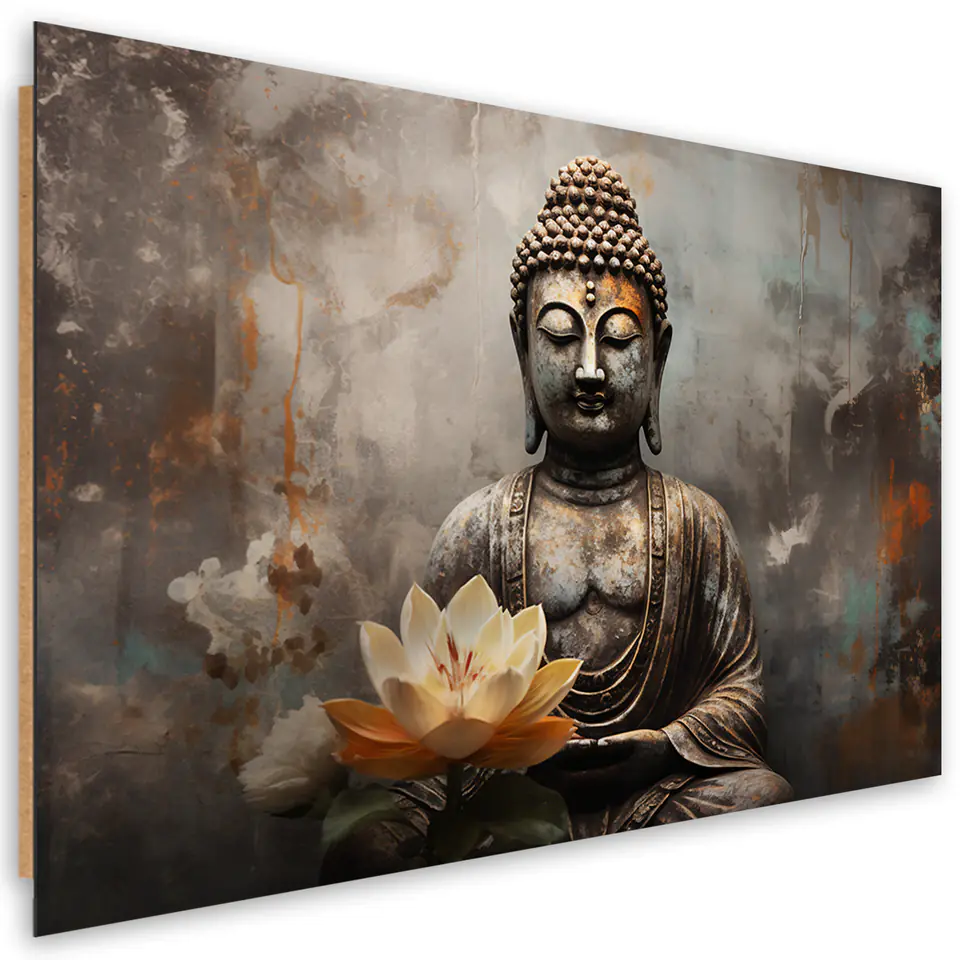 ⁨Obraz Deco Panel,  Medytujący Budda abstrakcja (Rozmiar 60x40)⁩ w sklepie Wasserman.eu