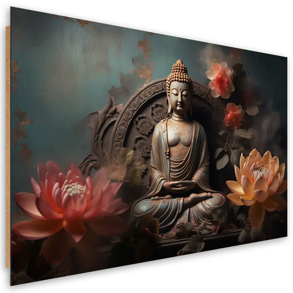 ⁨Obraz Deco Panel,  Budda Kwiaty Zen (Rozmiar 60x40)⁩ w sklepie Wasserman.eu