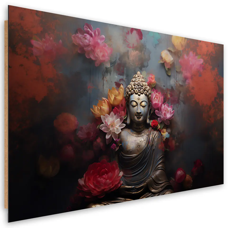 ⁨Obraz Deco Panel,  Budda Kwiaty Zen Abstrakcja (Rozmiar 60x40)⁩ w sklepie Wasserman.eu