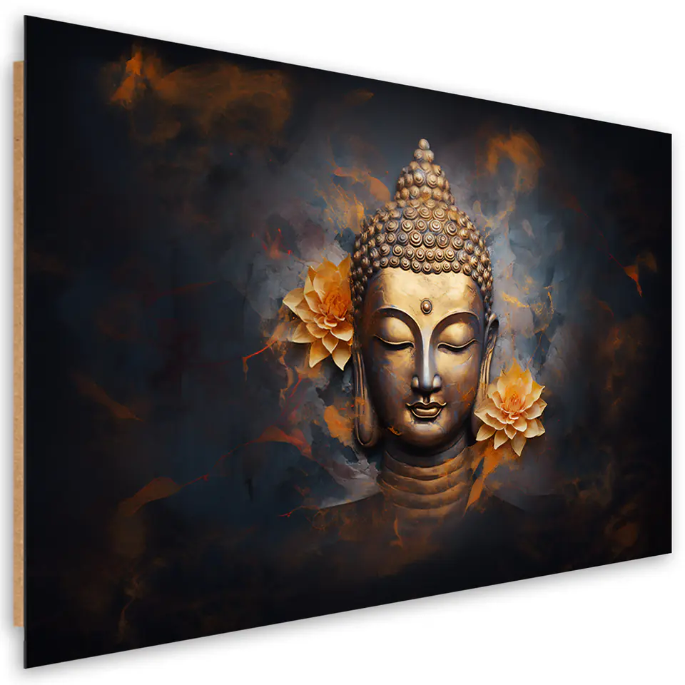 ⁨Obraz Deco Panel,  Złoty budda abstrakcja (Rozmiar 120x80)⁩ w sklepie Wasserman.eu