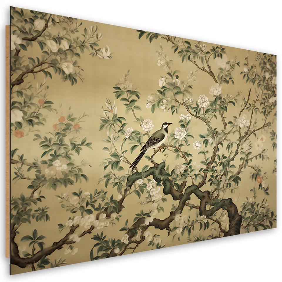 ⁨Obraz Deco Panel,  Ptak Abstrakcja Chinoiserie (Rozmiar 120x80)⁩ w sklepie Wasserman.eu