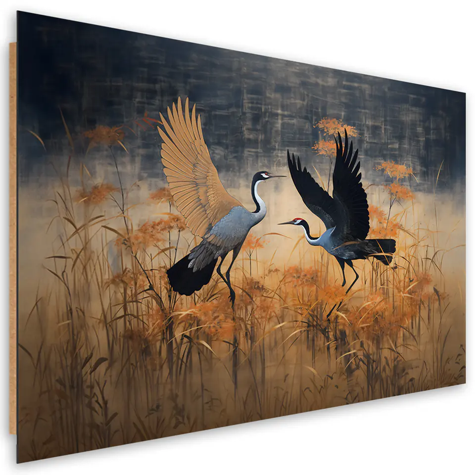 ⁨Obraz Deco Panel,  Żuraw Ptaki Abstrakcja (Rozmiar 60x40)⁩ w sklepie Wasserman.eu