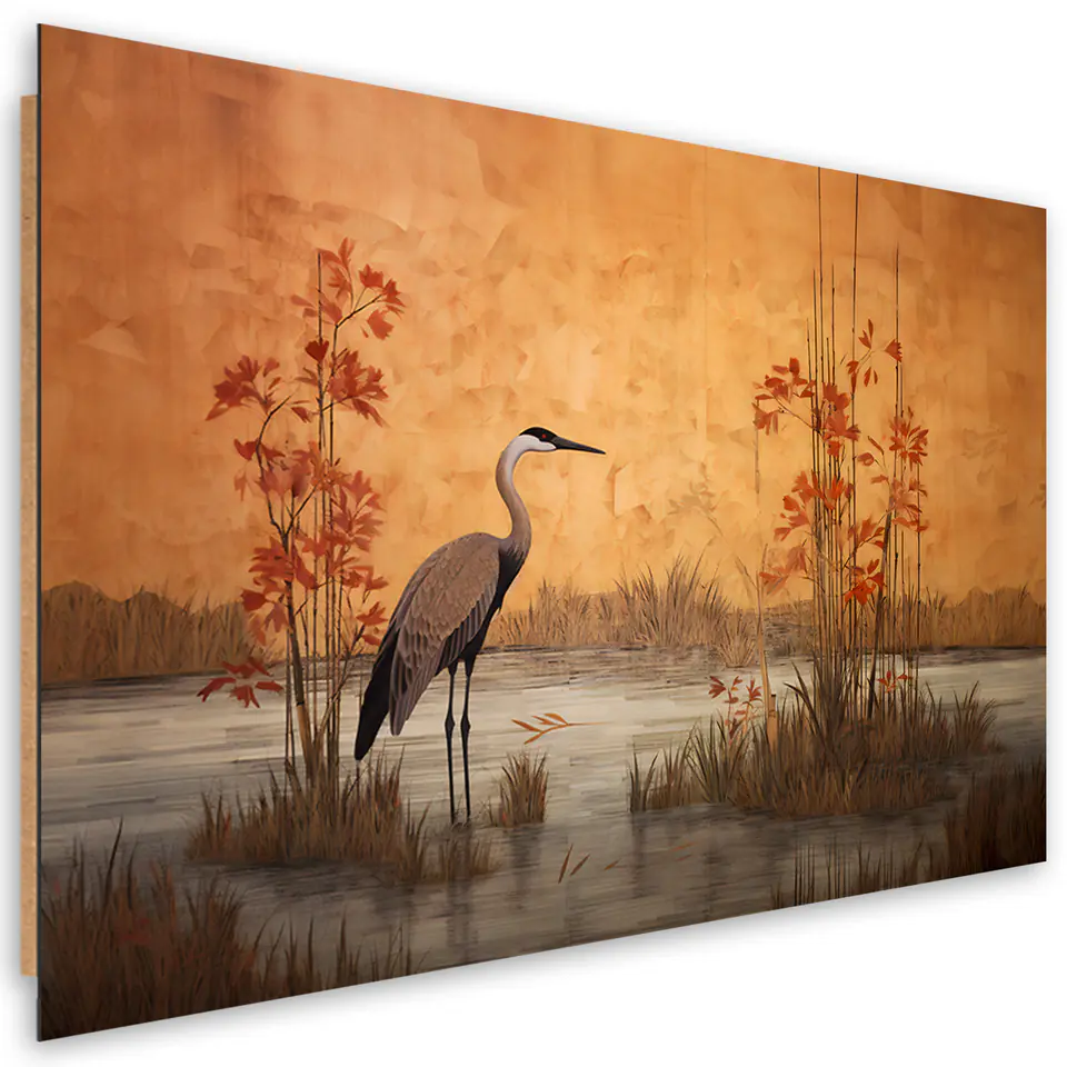⁨Obraz Deco Panel,  Orientalny żuraw (Rozmiar 60x40)⁩ w sklepie Wasserman.eu