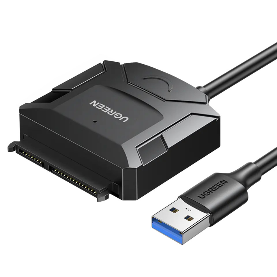 ⁨Kabel Adapter do dysku HDD i SSD SATA 2.5'' / 3.5'' USB 3.0 do 4TB - czarny⁩ w sklepie Wasserman.eu