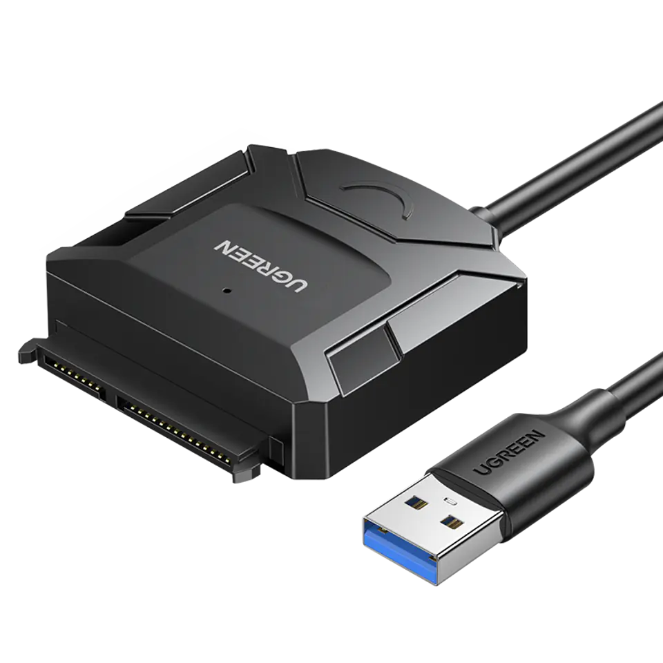 ⁨USB 3.0 - SATA UGREEN adapter for 2.5''/3.5'' drives (black)⁩ at Wasserman.eu