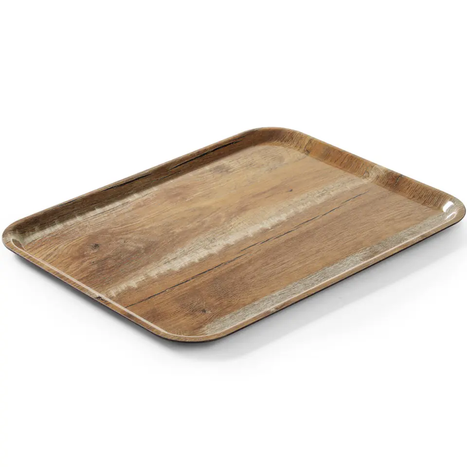 ⁨Taca kelnerska do serwowania CAMBRO Capri 33x43cm - brązowy dąb⁩ w sklepie Wasserman.eu