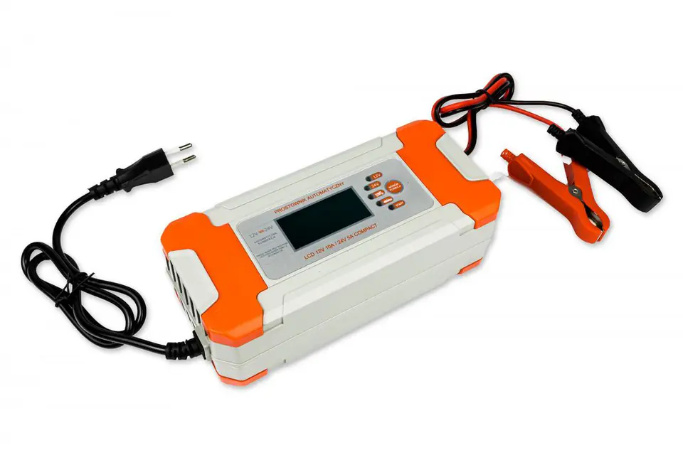 PROSTOWNIK AKUMULATOROWY VOLT POLSKA Z LCD 12V 10A / 24V 5A COMPACT w sklepie Wasserman.eu