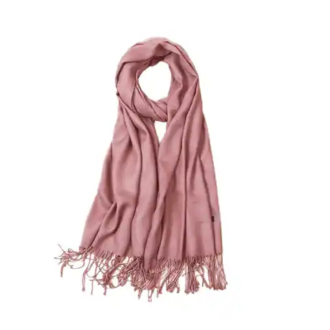 ⁨Scarf with tassels, scarf dark pink SZA40CR⁩ at Wasserman.eu