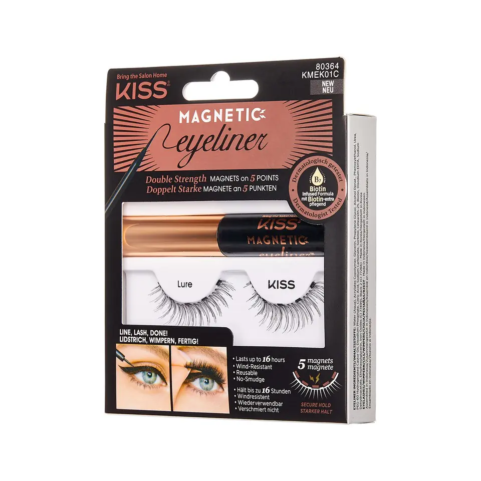 ⁨KISS Zestaw Lure (rzęsy magnetyczne + eyeliner) 1op⁩ w sklepie Wasserman.eu