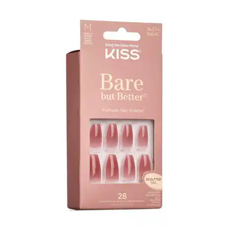 ⁨KISS Sztuczne Paznokcie Bare But Better - nude (rozmiar M) 1op.(28szt)⁩ w sklepie Wasserman.eu