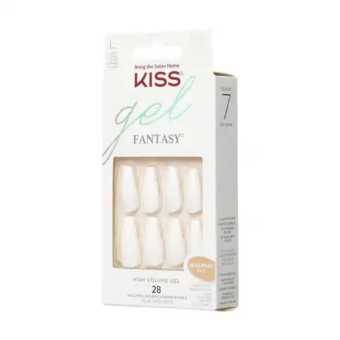 ⁨KISS Sztuczne Paznokcie Gel Fantasy - true color (rozmiar L) 1op.(28szt)⁩ w sklepie Wasserman.eu