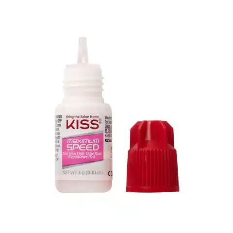⁨KISS Szybkoschnący Klej do paznokci Maximum Speed - różowy 3g⁩ w sklepie Wasserman.eu