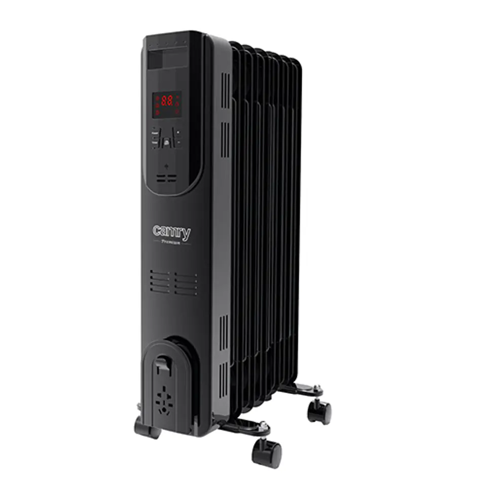 ⁨Electric oil heater with remote control CAMRY CR 7812, 7 ribs, 1500 W black⁩ at Wasserman.eu