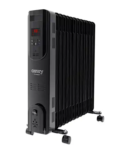 ⁨Electric oil heater with remote control CAMRY CR 7814 13 fins, 2500 W black⁩ at Wasserman.eu