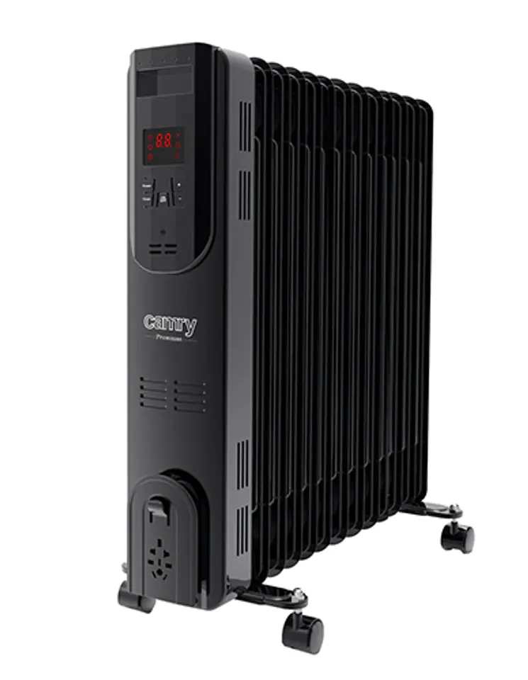 ⁨Electric oil heater with remote control CAMRY CR 7814 13 fins, 2500 W black⁩ at Wasserman.eu