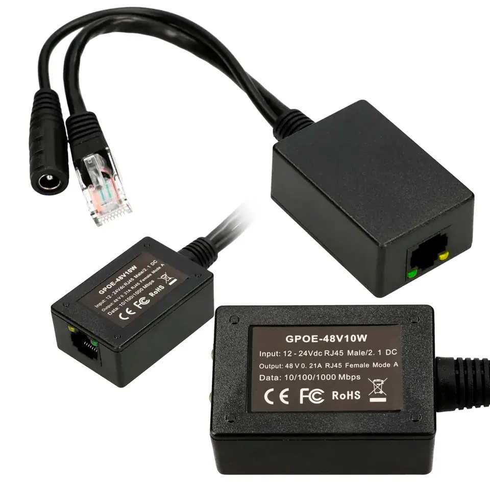 EXTRALINK 1 PORT GIGABIT POE INJECTOR WITH 10-30V TO 48V INVERTER w sklepie Wasserman.eu