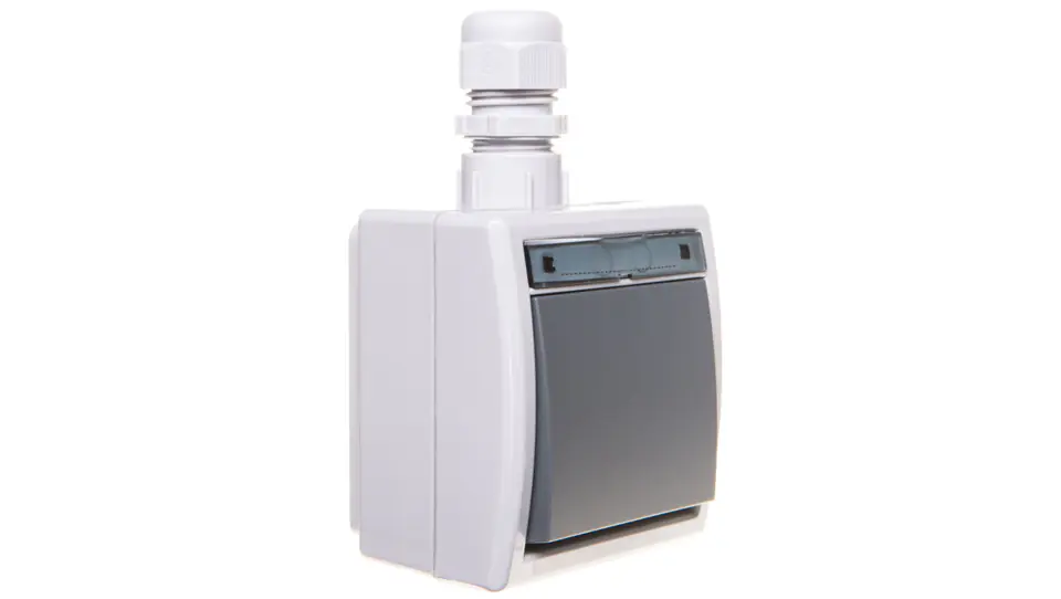 ⁨AQUANT pojedynczy łącznik 1-biegunowy (schodowy) natynkowy IP65 1201-65⁩ w sklepie Wasserman.eu