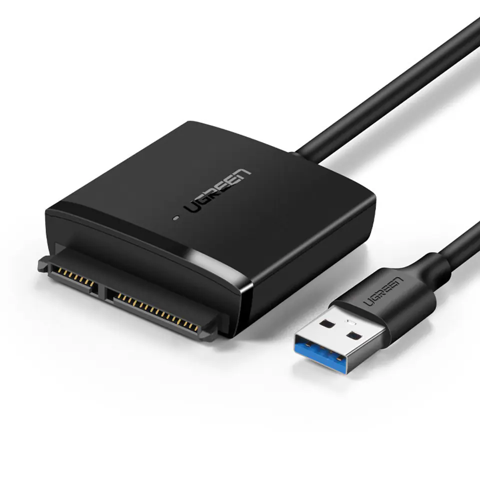 ⁨HDD 2.5" and 3.5" UGREEN SATA to USB 3.0 adapter (black)⁩ at Wasserman.eu