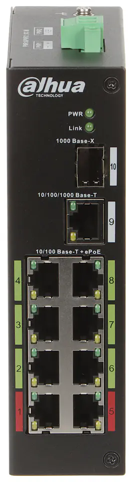 ⁨SWITCH PRZEMYSŁOWY POE/EPOE LR2110-8ET-120-V2 8-PORTOWY SFP DAHUA⁩ w sklepie Wasserman.eu