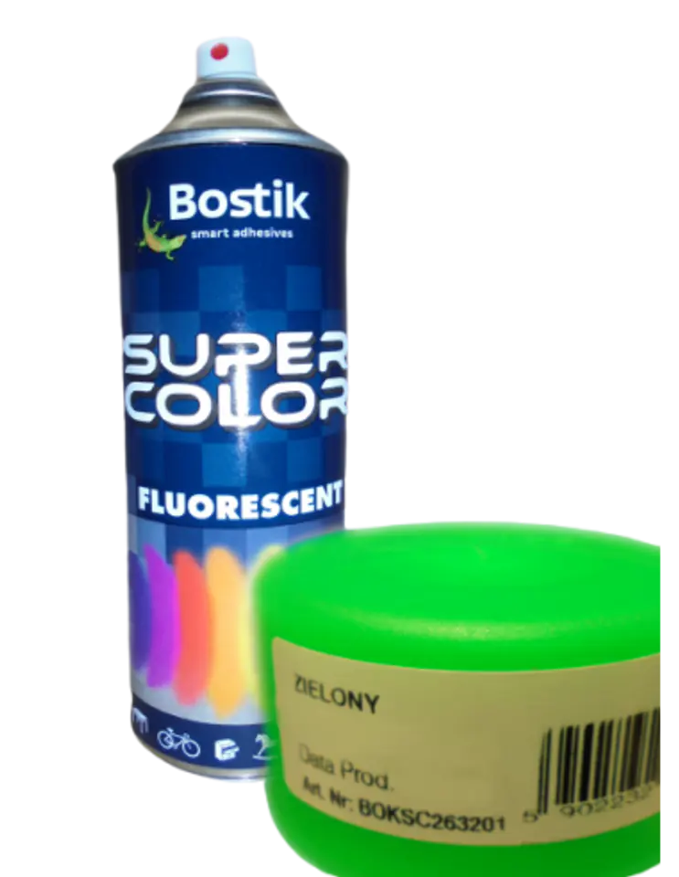 ⁨FARBA W SPRAYU LAKIER FLUORESCENCYJNY SUPER COLOR ZIELONY 400ML⁩ w sklepie Wasserman.eu