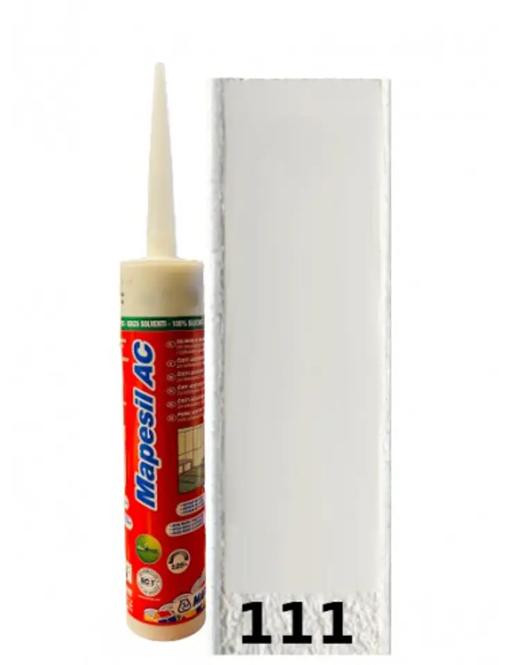 Silicone based on MAPESIL AC vinegar (111 Silver) at Wasserman.eu