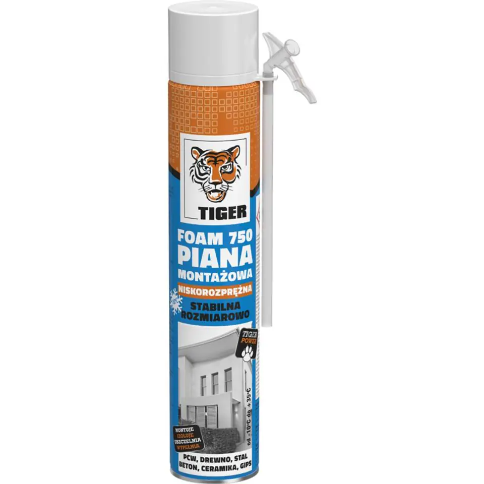 ⁨PIANA PIANKA MONTAŻOWA TIGER FOAM -10C +35C 700ML WĘŻYK ZIMOWA⁩ w sklepie Wasserman.eu