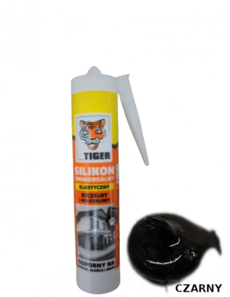 ⁨SILIKON UNIWERSALNY CZARNY TIGER 280ML⁩ w sklepie Wasserman.eu