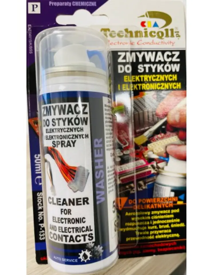 ⁨ZMYWACZ DO STYKÓW ELEKTRYCZNYCH P-133 TECHNICQLL 50ML⁩ w sklepie Wasserman.eu