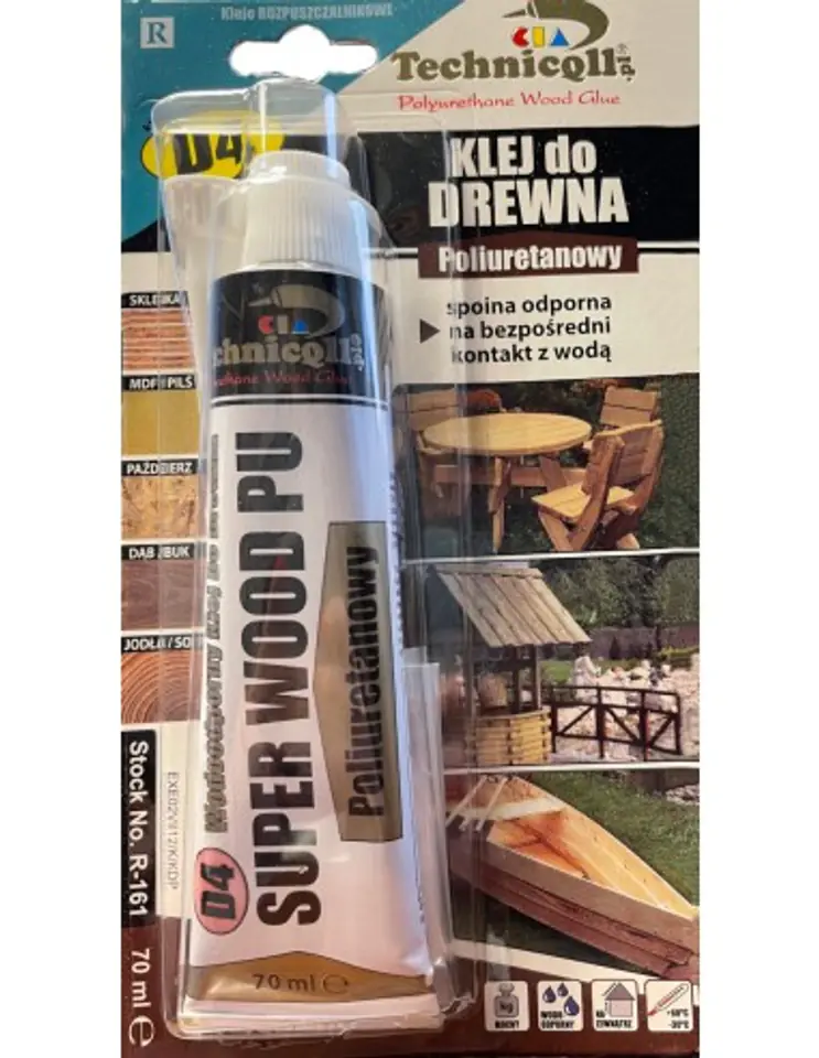 KLEJ DO DREWNA POLIURETANOWY D4 R-161 TECHNICQLL 70ML w sklepie Wasserman.eu
