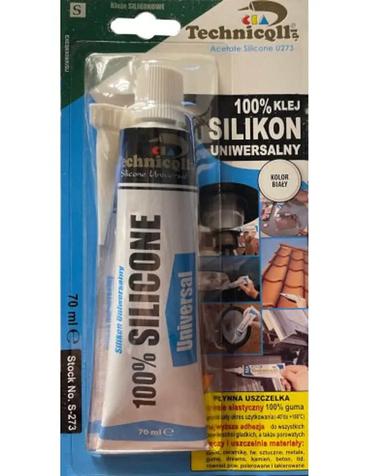 ⁨SILIKON UNIWERSALNY BIAŁY S-273 TECHNICQLL 70ML⁩ w sklepie Wasserman.eu