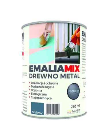 ⁨Emalia MIX Drewno Metal 750ML STALOWY⁩ w sklepie Wasserman.eu