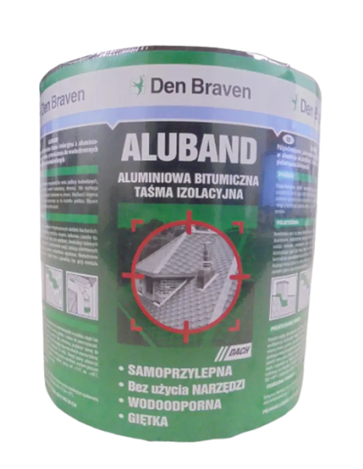 ⁨Taśma dekarska aluminiowa ALUBAND kolor ALUMINIOWY 30cmx10m⁩ w sklepie Wasserman.eu