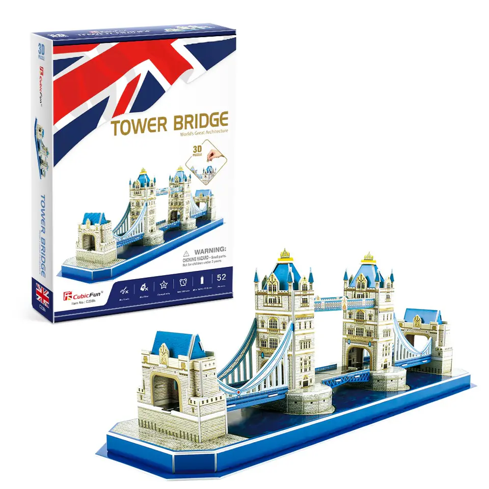 ⁨Puzzle 3D Tower Bridge 52 elementy⁩ w sklepie Wasserman.eu