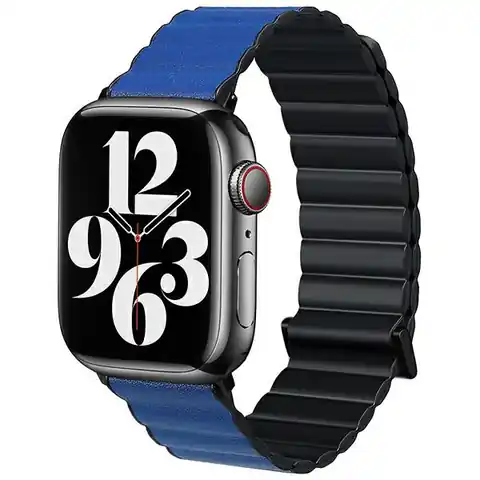 ⁨Beline pasek Apple Watch Magnetic Pro 42/44/45/49mm czarno/niebieski  black/blue box⁩ w sklepie Wasserman.eu