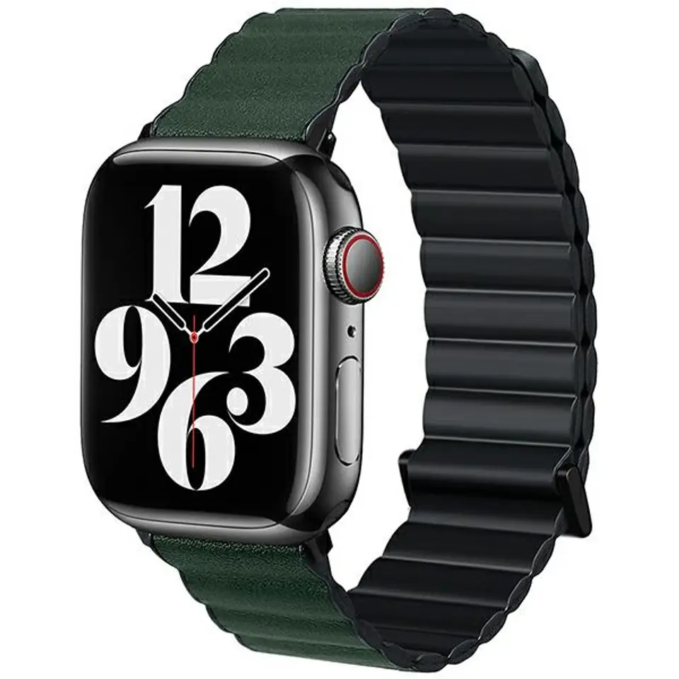⁨Beline pasek Apple Watch Magnetic Pro42/44/45/49mm czarno/zielony  black/green box⁩ w sklepie Wasserman.eu