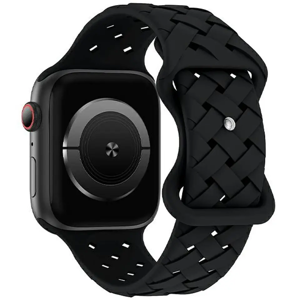 ⁨Beline pasek Apple Watch Silicone Woven 42/44/45/49mm czarny /black box⁩ w sklepie Wasserman.eu