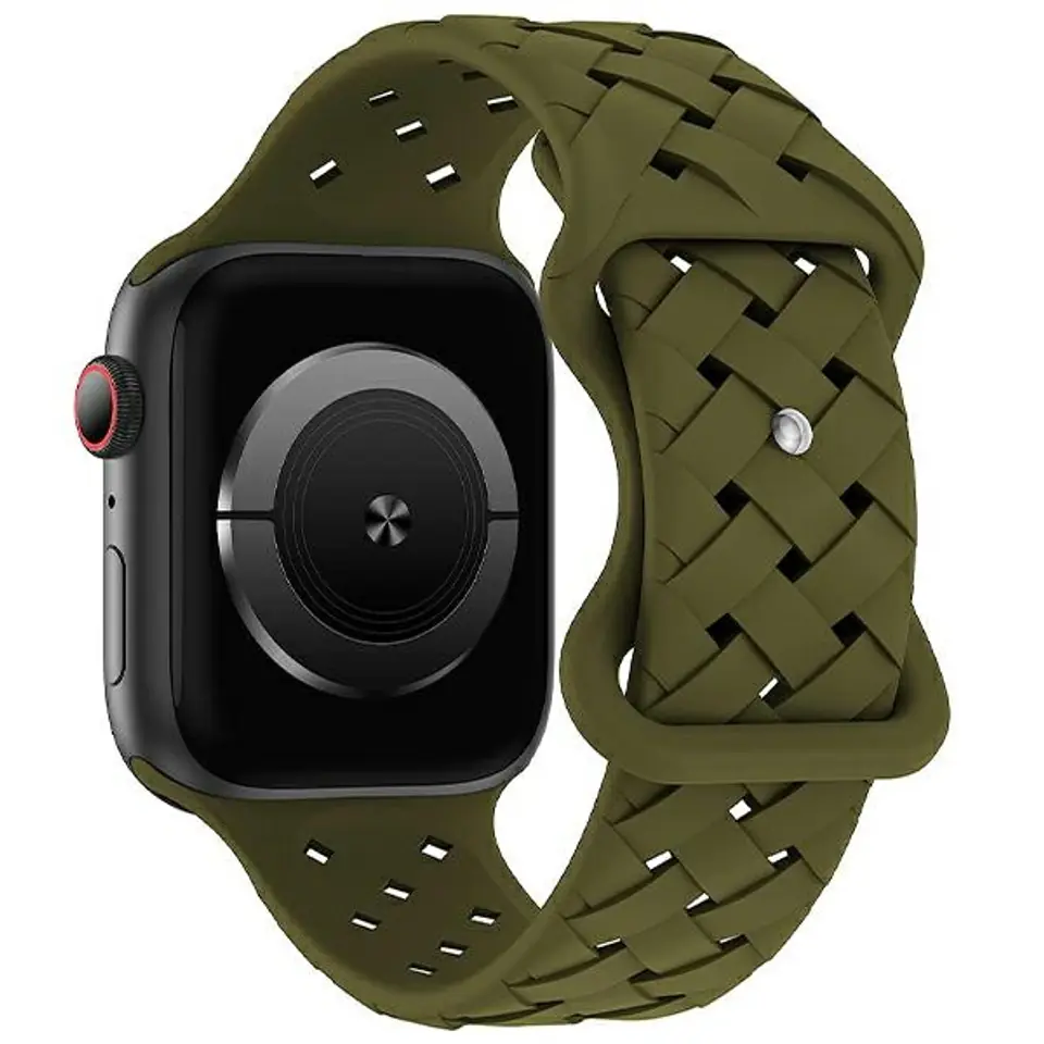 ⁨Beline pasek Apple Watch Silicone Woven 42/44/45/49mm oliwkowy /oliver box⁩ w sklepie Wasserman.eu