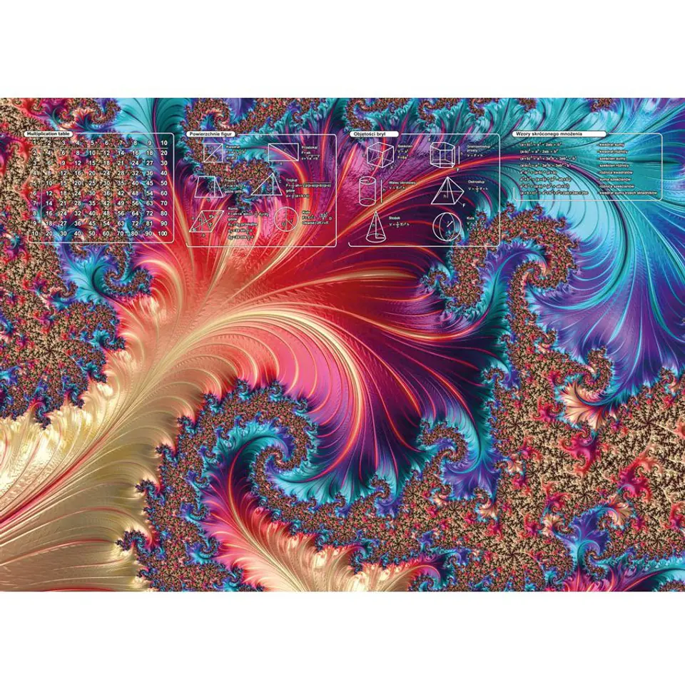 ⁨Mata na biurko z nadrukiem FRACTAL 580x415mm 318-0048-52 PANTA PLAST⁩ w sklepie Wasserman.eu