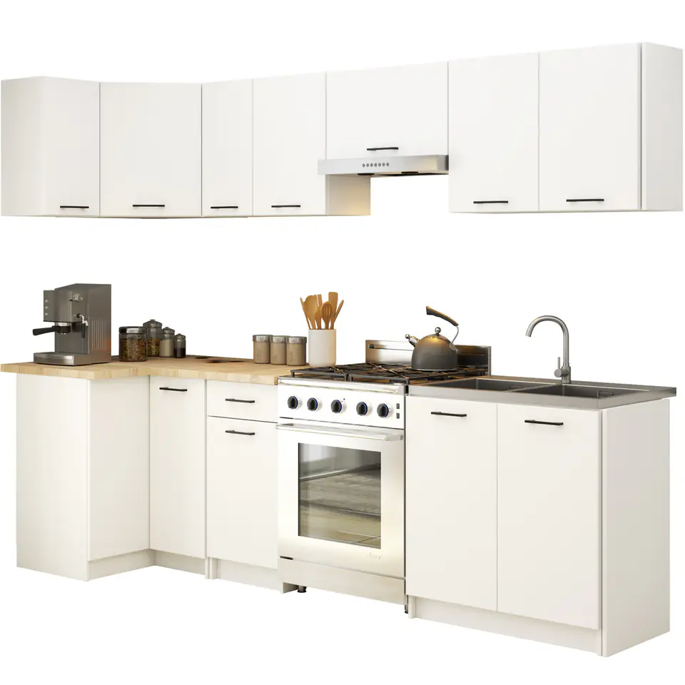 ⁨KITCHEN FURNITURE CORNER SET OLIWIA 3M WHITE⁩ at Wasserman.eu