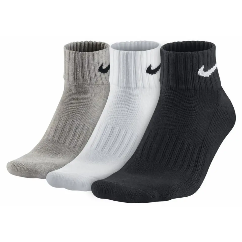 ⁨Skarpety Nike 3 pak Value Cotton Quarter (kolor Biały, rozmiar 34-38)⁩ w sklepie Wasserman.eu