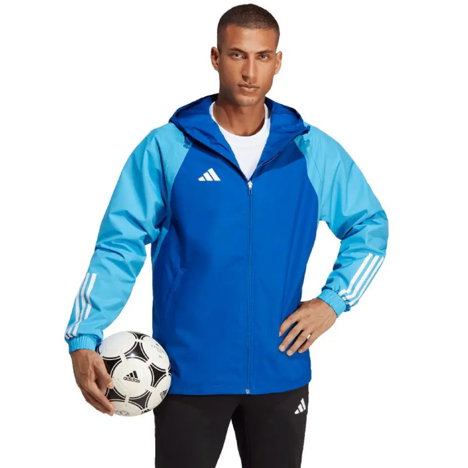 ⁨Kurtka adidas Tiro 23 Competition All Weather M (kolor Niebieski, rozmiar 2XL)⁩ w sklepie Wasserman.eu