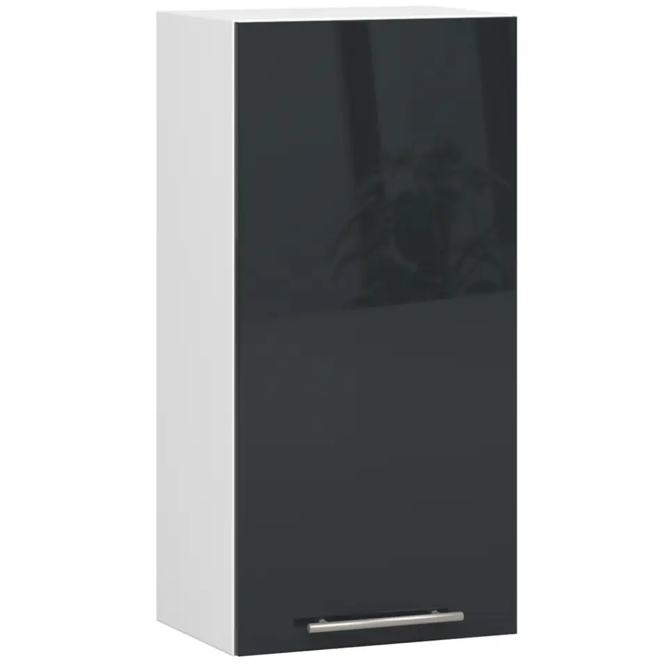 WISZĄCA SZAFKA KUCHENNA OLIWIA W 40cm BIAŁA-GRAFIT POŁYSK H720 w sklepie Wasserman.eu